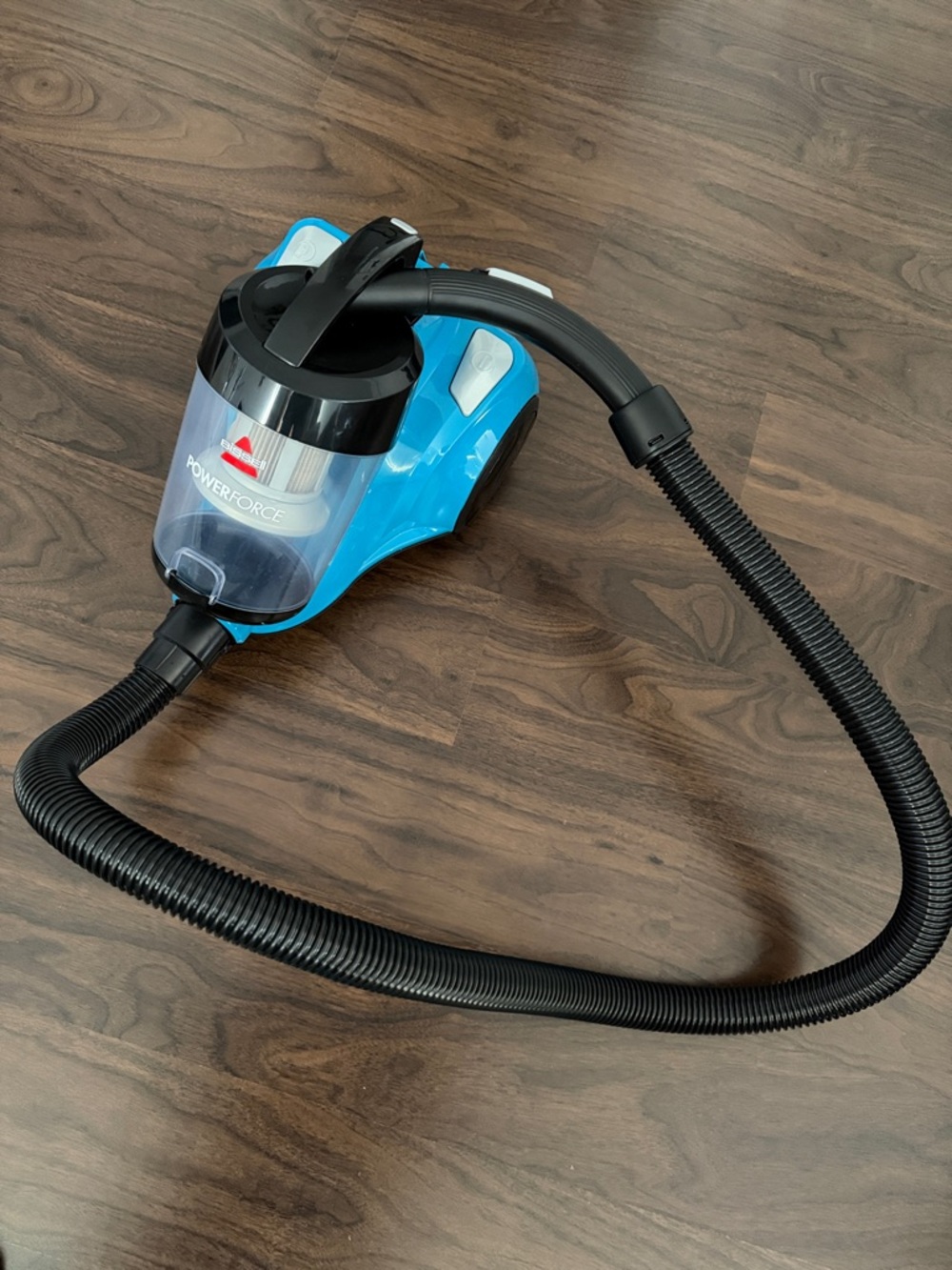 Bissell PowerForce Compact Canister Vacuum - Blue and Black